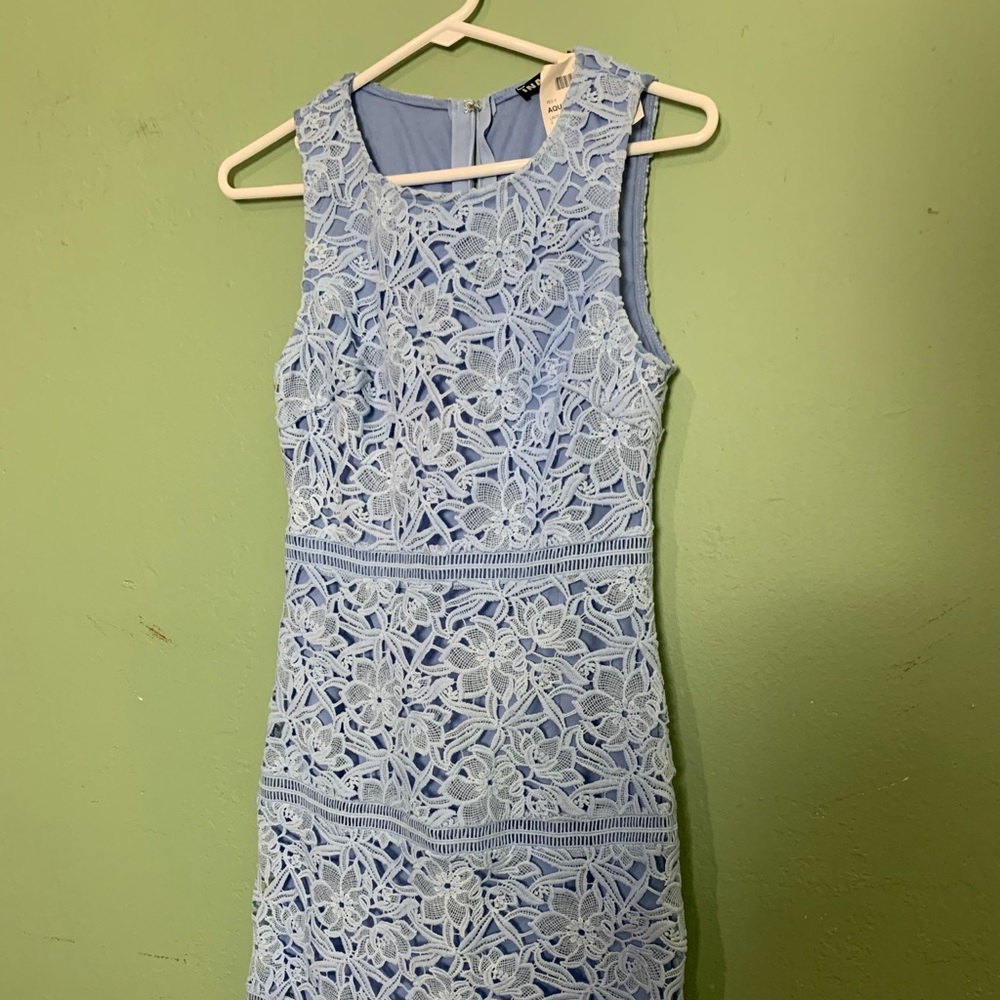 Aqua baby blue floral Dress